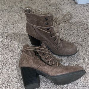 lace up booties- size 6.5